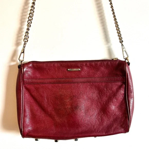Rebecca Minkoff Burgundy Crossbody Leather Purse - Picture 3 of 5